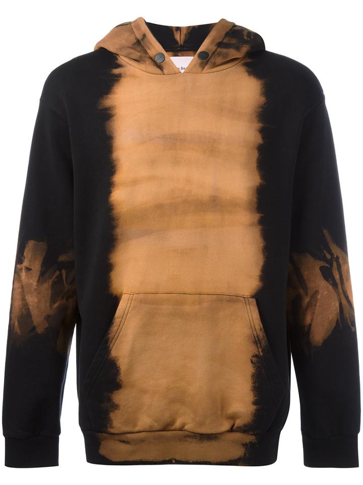 Palm Angels Bleached Trim Hoodie, Men's, Size: Xl, Black, Cotton
