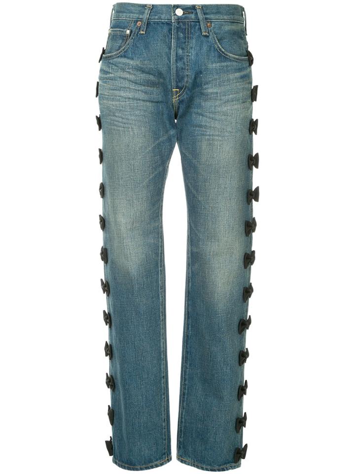 Tu Es Mon Trésor Side Ribbon Antique Jeans - Blue