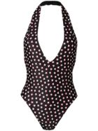 Saint Laurent Deep V Neck Swimsuit - Black