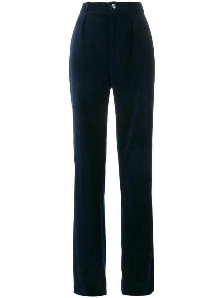 Gucci Straight-leg Corduroy Trousers - Blue