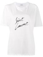 Saint Laurent White Logo T Shirt