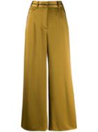 Peter Pilotto Cropped Wide Leg Trousers - Green
