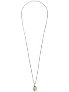 Bottega Veneta Contrast Pendant Necklace - Metallic