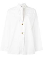 Romeo Gigli Vintage Tie Neckline Shirt - White