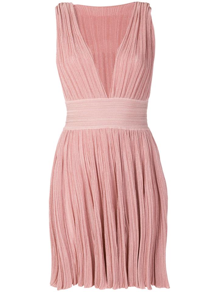 Antonino Valenti Flared Fitted Dress - Pink & Purple