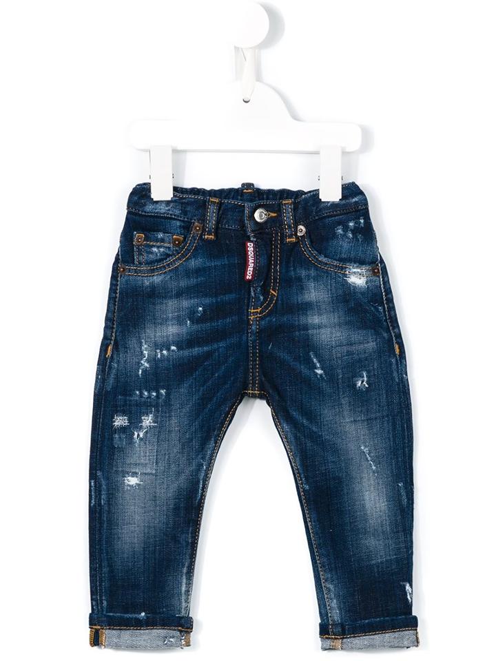 Dsquared2 Kids Distressed Jeans, Infant Boy's, Size: 9 Mth, Blue