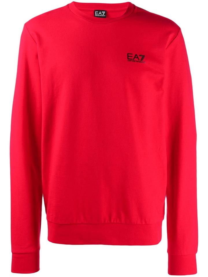 Ea7 Emporio Armani Printed Logo Sweatshirt - Red