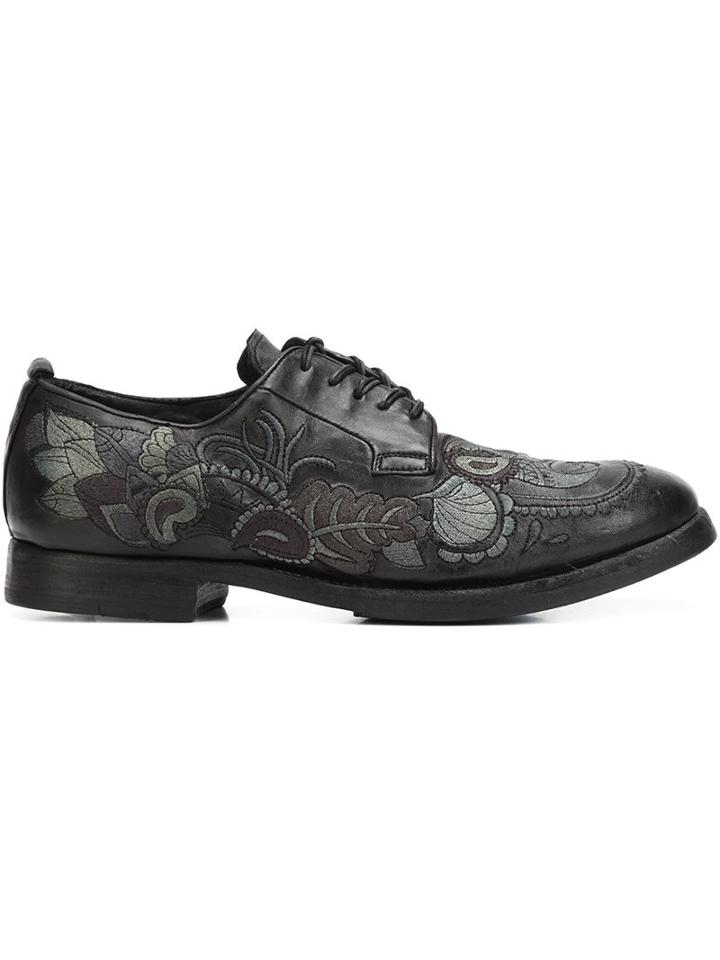 Sartori Gold Embroidered Derby Shoes