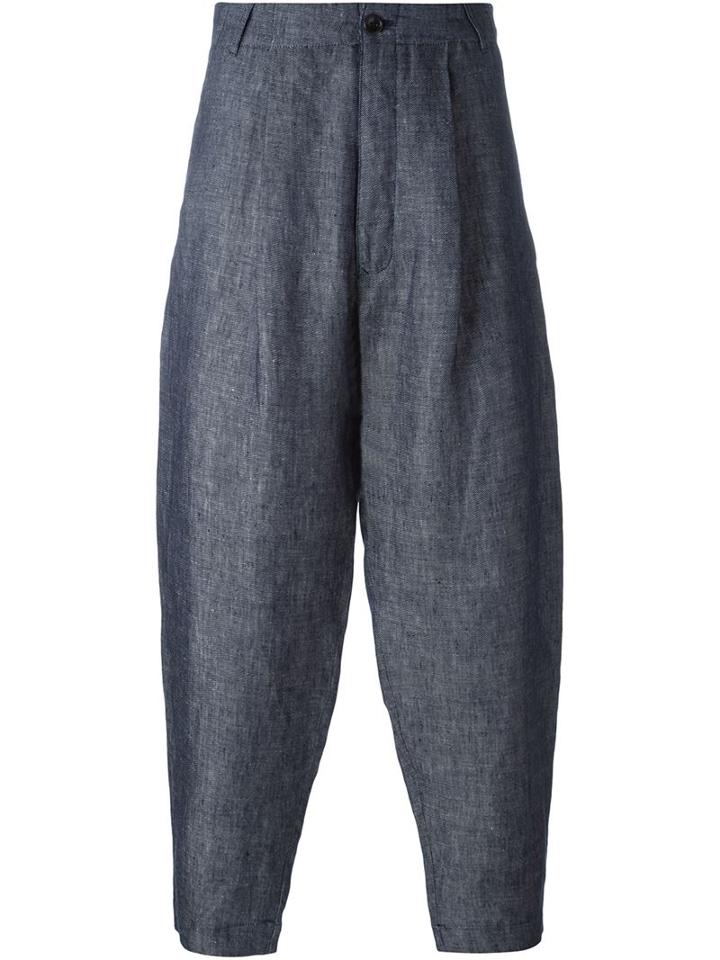 Société Anonyme Jap Boy Trousers, Size: M, Blue, Cotton/linen/flax