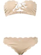 Marysia 'antibes Strapless Top & Tie Bottom' Bikini, Women's, Size: Small, Nude/neutrals, Polyamide/spandex/elastane