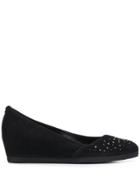 Hogl Crystal Studded Wedge Pumps - Black