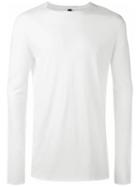 Poème Bohémien Round Neck Longsleeved T-shirt, Men's, Size: 50, White, Cotton