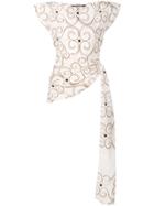 Jacquemus Printed Asymmetric Top - Nude & Neutrals