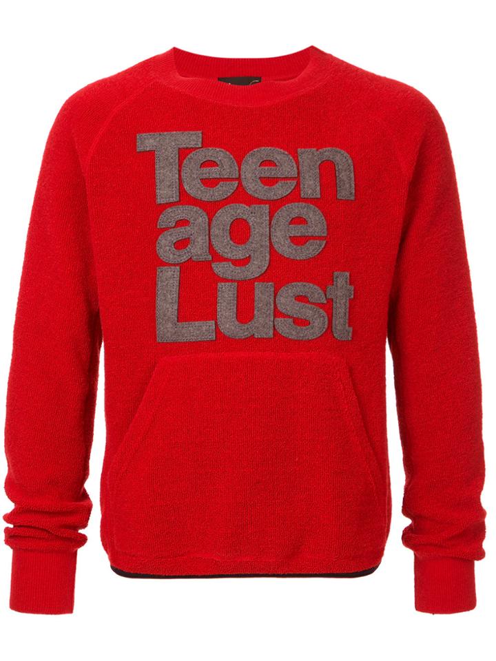 Kolor Slogan Patch Sweater - Red