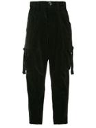 Song For The Mute Cargo-style Cropped Trousers - Black