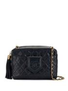 Chanel Pre-owned Cc Stitch Tassel Chain Bag - Blue