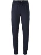 Moncler Slim Fit Track Pants, Women's, Size: 42, Blue, Polyamide/virgin Wool