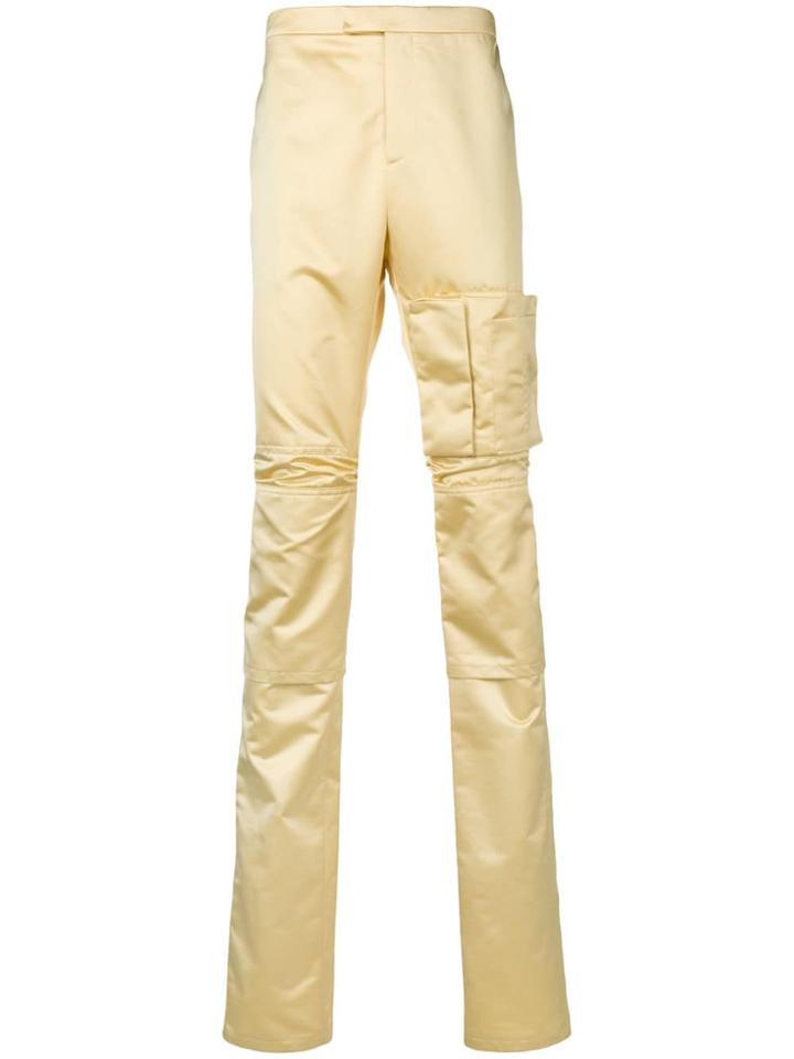 Raf Simons Hybrid Slim-fit Trousers - Yellow & Orange