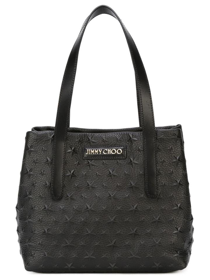 Jimmy Choo 'sara' Star Embossed Tote - Black