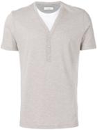 Paolo Pecora - Layered Effect T-shirt - Men - Cotton - Xl, Nude/neutrals, Cotton