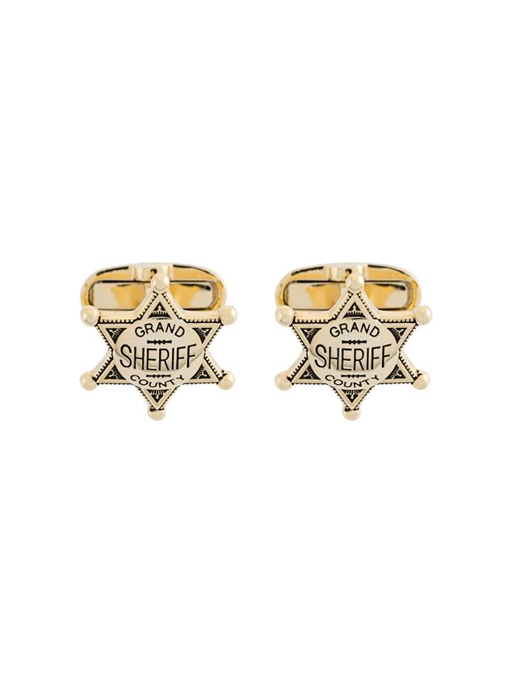 Paul Smith Sheriff Badge Cufflinks - Metallic