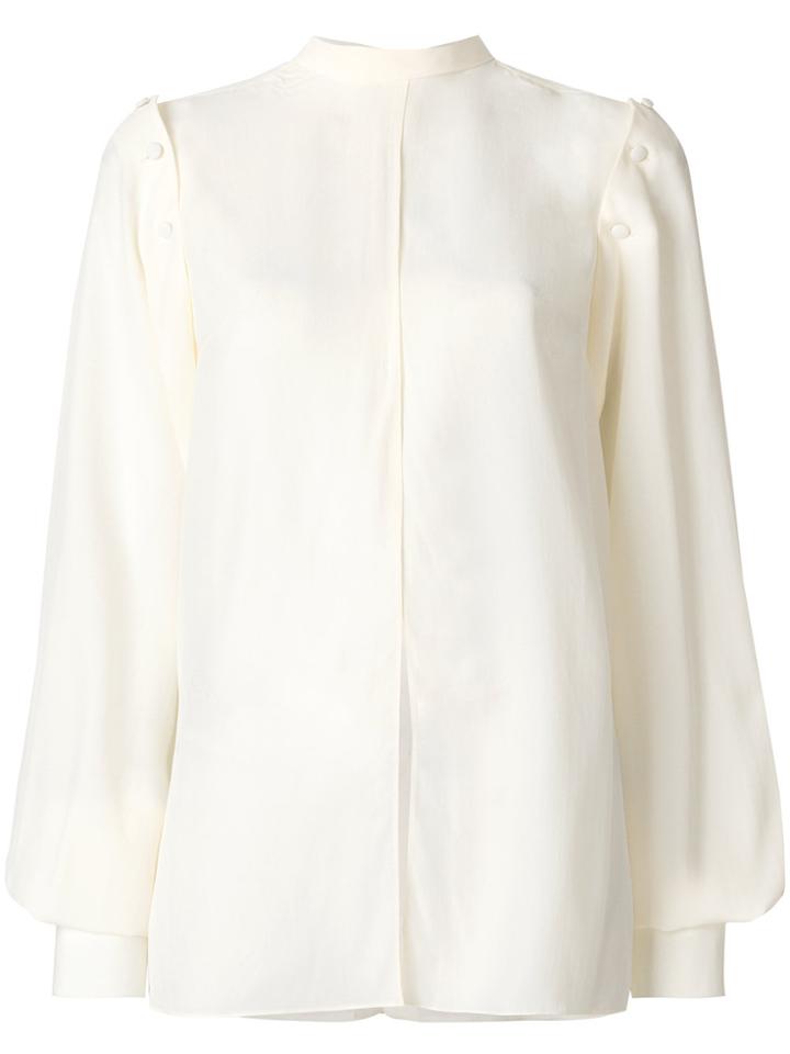 Rokh Pussy Bow Loose Fit Shirt - White