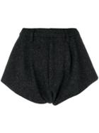 Maison Margiela - High Waist Tailored Shorts - Women - Viscose/virgin Wool - 40, Black, Viscose/virgin Wool