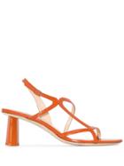 By Far Orange Brigette 57 Leather Sandals