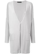 Fabiana Filippi - Glitter Spots Open Cardigan - Women - Cotton/linen/flax/polyester - 44, Grey, Cotton/linen/flax/polyester