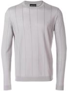 Giorgio Armani Striped Design Fitted Sweater - Pink & Purple
