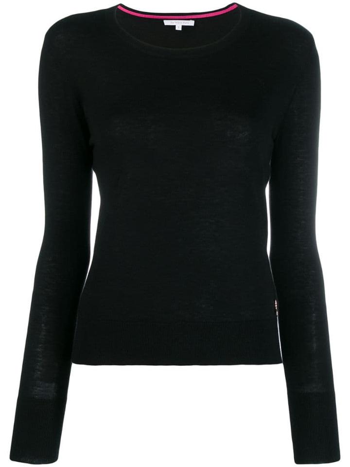 Patrizia Pepe Logo Charm Pullover - Black