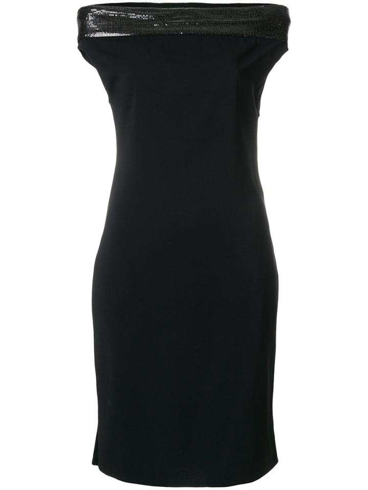 Paco Rabanne Sequin Detail Shift Dress - Black