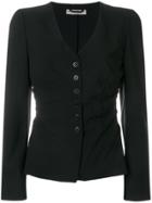 Giorgio Armani Vintage Gathered Detail Slim Jacket - Black