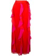 Diane Von Furstenberg Ruffle Maxi Skirt - Pink