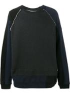 Maison Margiela Colour Block Sweatshirt, Men's, Size: 46, Black, Cotton