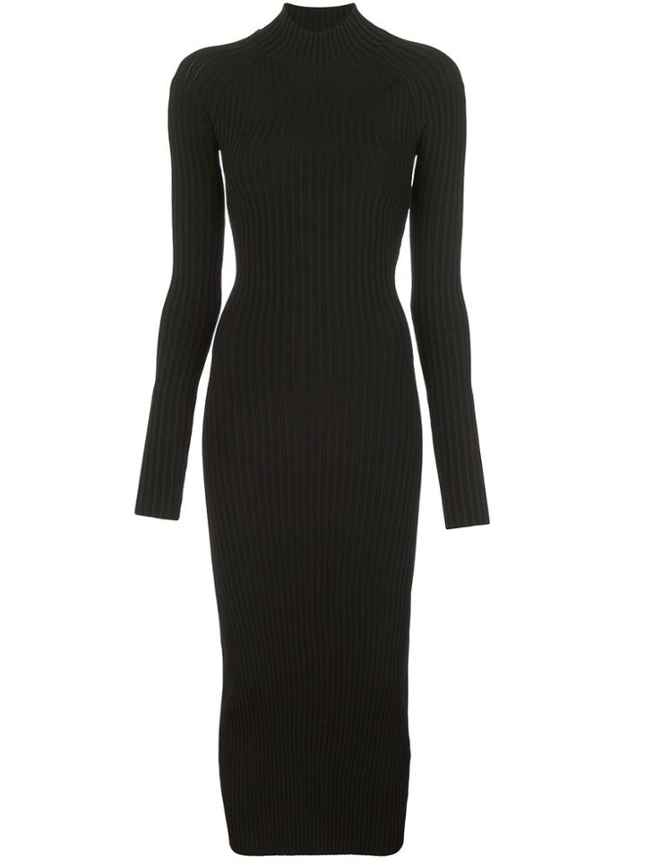 Dion Lee Ribbed Knit Dress - Black