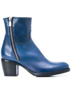 Rocco P. Zipped Ankle Boots - Blue