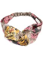 Gucci Printed Hairband, Size: Medium, Pink/purple, Silk