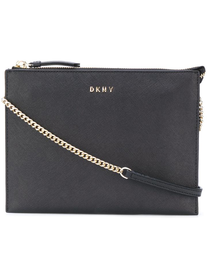 Dkny Flat Top Zip Crossbody Bag - Black