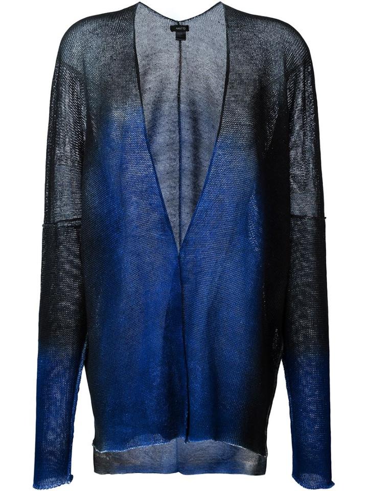 Avant Toi Semi Sheer V Neck Tonal Cardigan