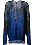 Avant Toi Semi Sheer V Neck Tonal Cardigan