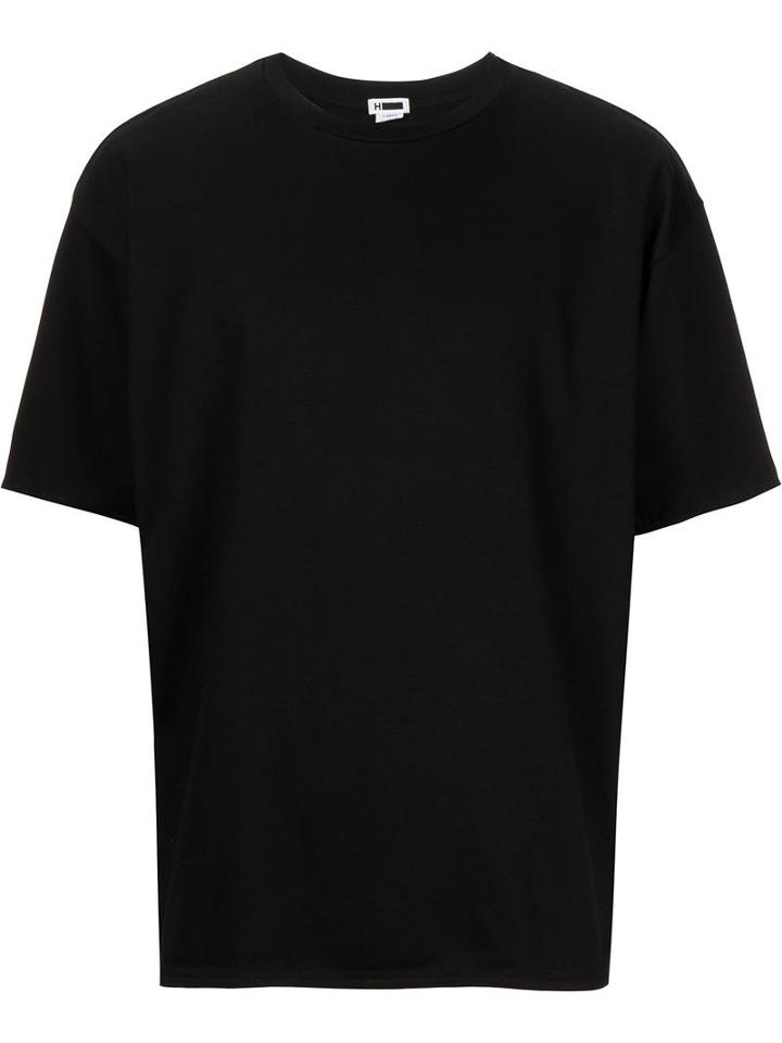 H Beauty & Youth. Round Neck T-shirt, Men's, Size: Small, Black, Cotton