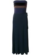 Jean Paul Gaultier Vintage Bustier Wrap Skirt Dress - Blue