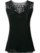 Kobi Halperin Lace Insert Top, Women's, Size: Medium, Black, Silk