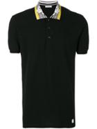 Versace Collection - Printed Collar Polo Shirt - Men - Cotton - S, Black, Cotton