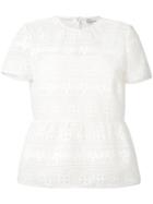 Red Valentino - Floral Lace T-shirt - Women - Polyester/viscose - 40, Women's, White, Polyester/viscose