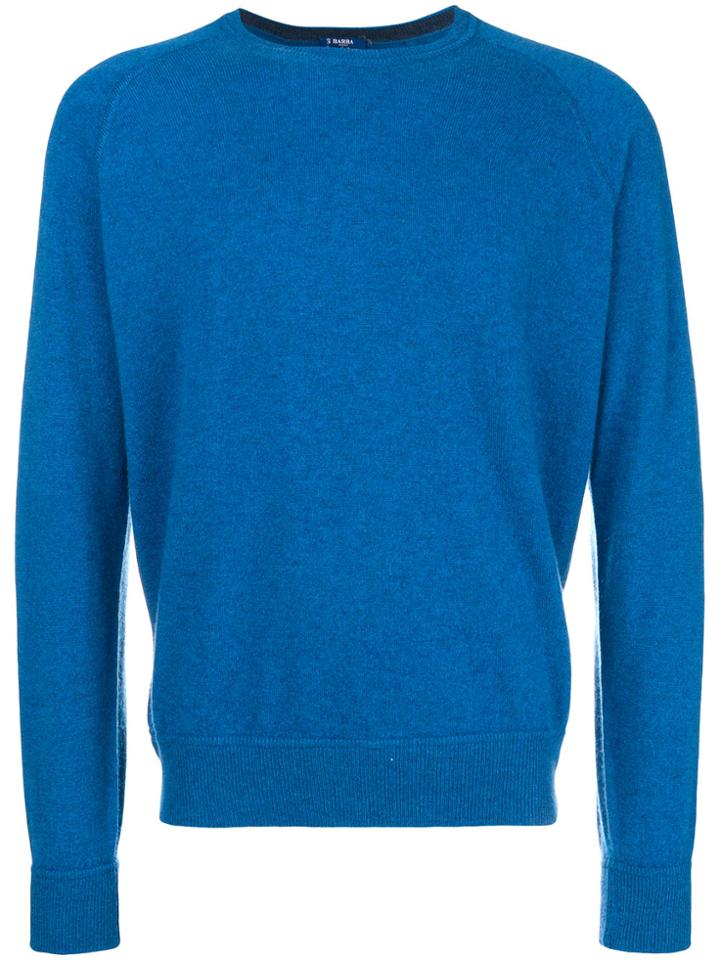 Barba Cashmere Crew Neck Jumper - Blue