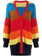 Chinti & Parker Striped Knit Cardigan - Blue