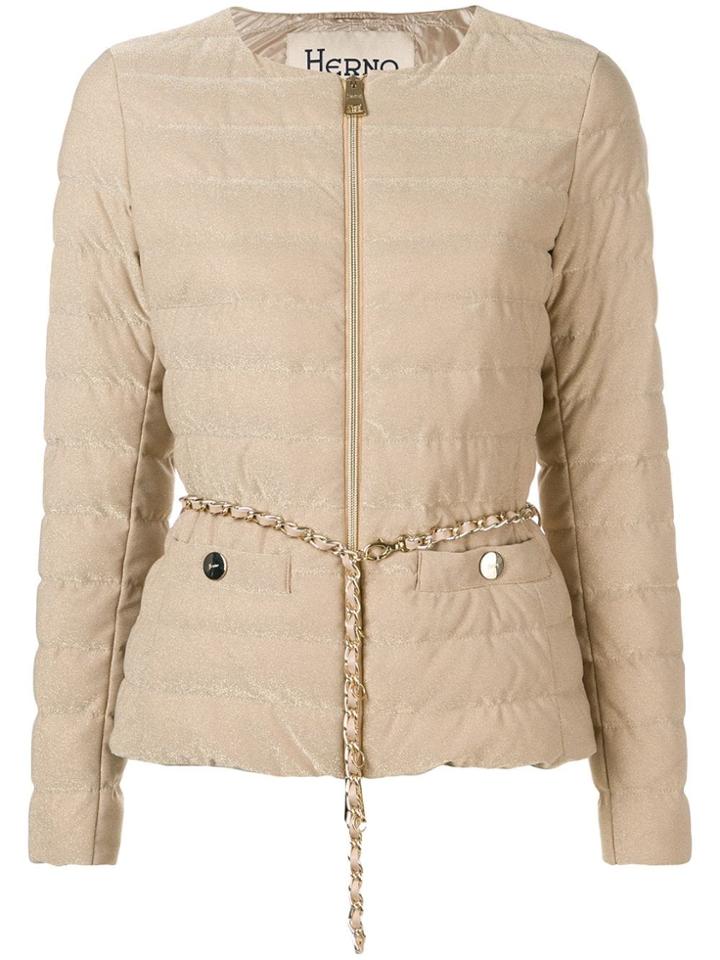 Herno Belted Padded Jacket - Gold