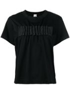 Comme Des Garçons Noir Kei Ninomiya - Gathered Detail T-shirt - Women - Cotton/polyester - S, Black, Cotton/polyester